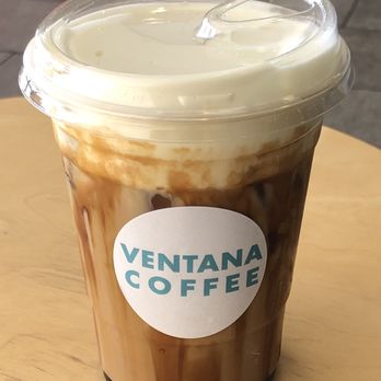 Ventana Coffee - Sea Salt Cream Dark Brown Sugar Latte [with whole milk and default sweetness (100%) and added sweet cream on top] - Coffee & Tea Near Me - Covina, California