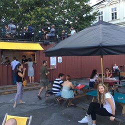 Containall - Upstairs over the bar with cool people and friendly dogs running around
