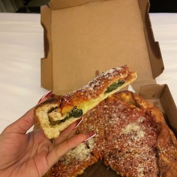 Little Villa's Pizza - Nasty Chicago deep dish. Are 2 bites and threw box away. - Pizza Near Me - East Point, Georgia Little Villa's Pizza - Nasty Chicago deep dish. Are 2 bites and threw box away. - Pizza Near Me - East Point, Georgia