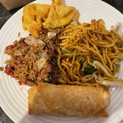 Golden Palace Restaurant - Pork Fried Rice, Lo Mein, Egg Roll and Crab Rangoon from Golden Palace Restaurant in Cumberland, RI