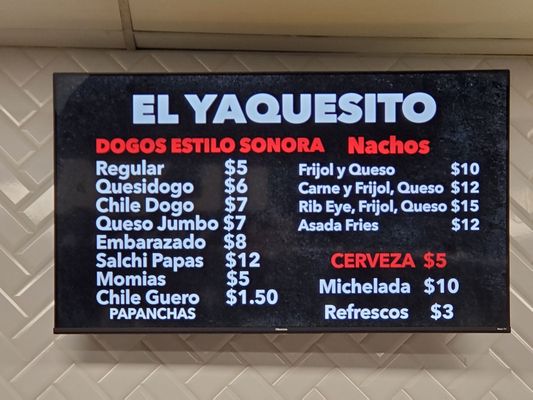 Menu photo 5 El Yaquesito Henderson, NV