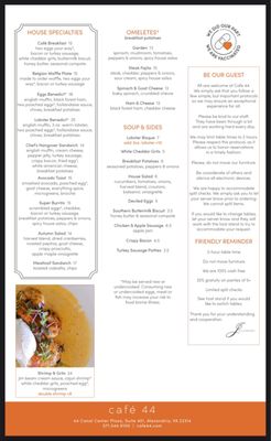 Menu photo 3 Cafe 44 Alexandria, VA