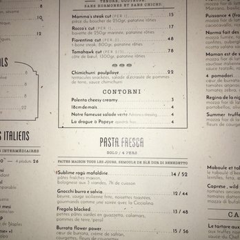 Pink Mamma - Le menu - Steakhouses Near Me - Paris, 75