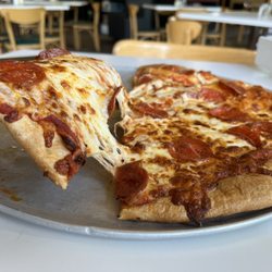 Jammer Joe's Grill and Pizzeria - 16 inch pepperoni pizza and root beer soda for lunch!