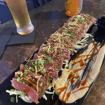 Kelly's Half Shell Pub - Yellow fin, tuna, sashimi large - Irish Pub Near Me - Crystal River, Florida Kelly's Half Shell Pub - Yellow fin, tuna, sashimi large - Irish Pub Near Me - Crystal River, Florida
