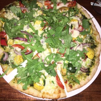 Local 22 Kitchen & Bar - Pizza special, pesto with grilled veggies - New American Near Me - Durham, North Carolina Local 22 Kitchen & Bar - Pizza special, pesto with grilled veggies - New American Near Me - Durham, North Carolina