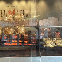 Real fire roasted rotisserie chicken!