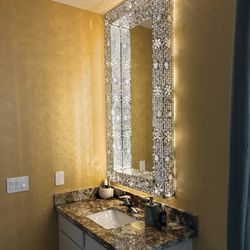 Regal Electric Of AZ - Bathroom mirrors with back lighting added. Also added a separate light switch for these