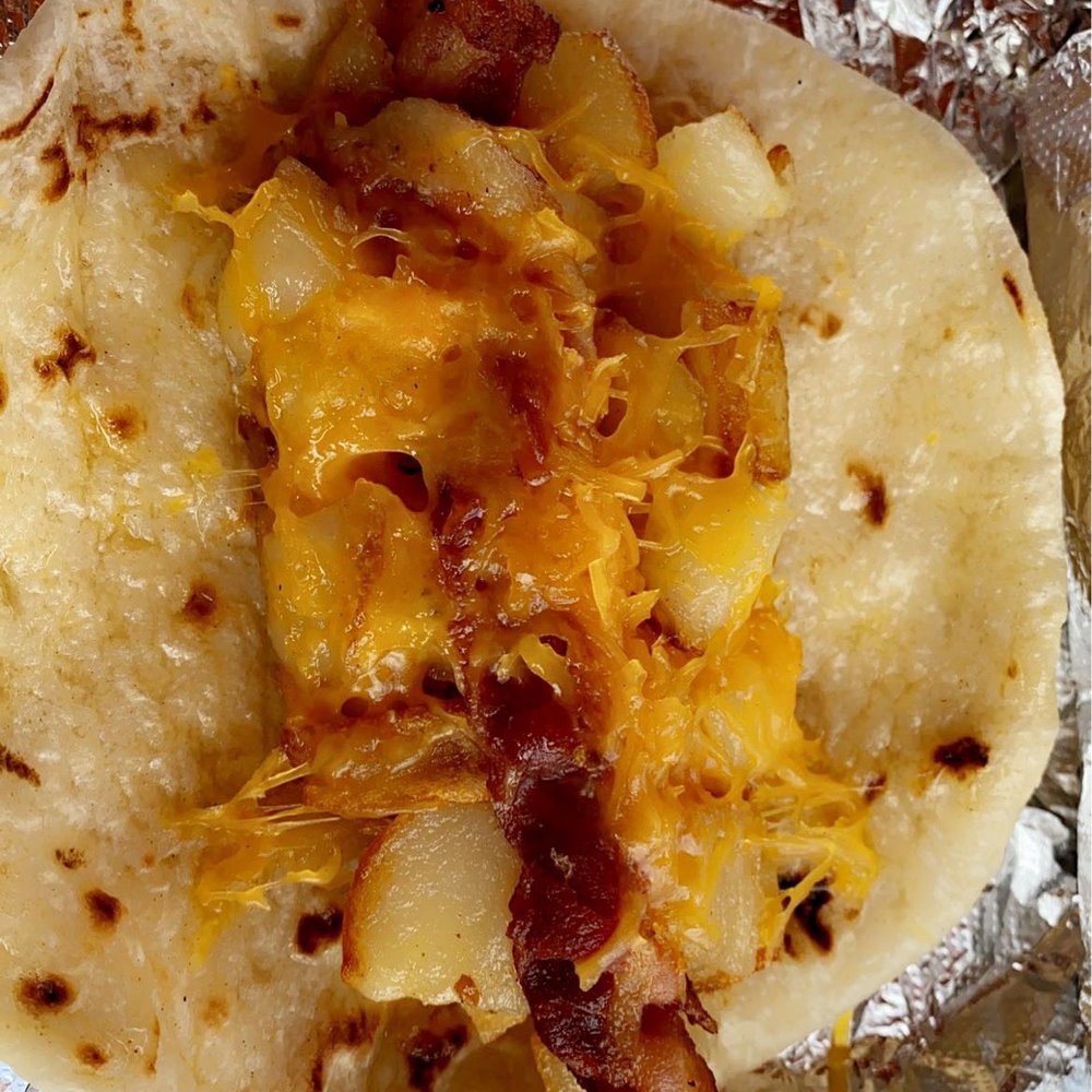 Potato, bacon, and cheese