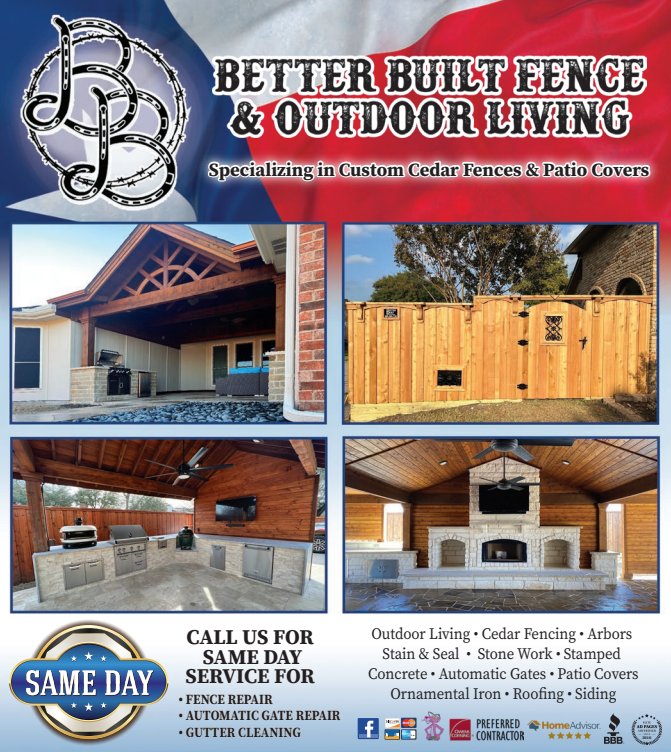 Slide of Better Built Fence & Outdoor Living