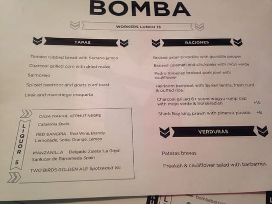 Menu photo 4 Bomba Melbourne, VIC