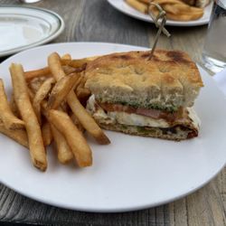The Stirling Hotel - Caprese Sandwich (cut in half)