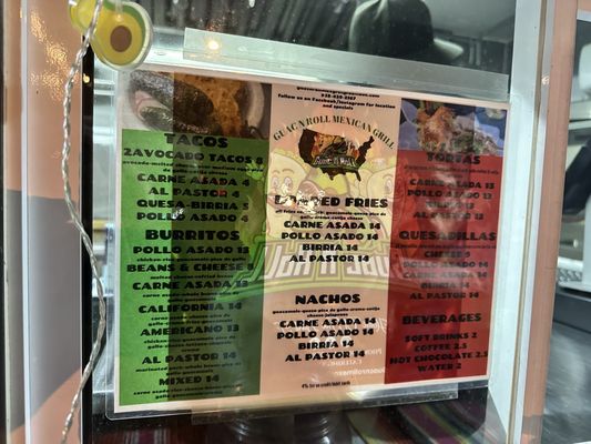 Menu photo 3 Guac N Roll Prescott, AZ