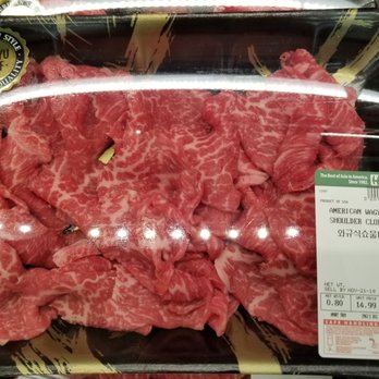 H Mart - Troy - 2019-11-15 H-Mart. Troy, MI. American Wagyu style beef! Just look at that marbling! Prices vary by cut. Good for stir fry too! - Grocery Near Me - Troy, Michigan