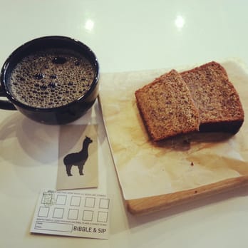 Bibble & Sip - Earl grey banana bread to go with my coffee! Really good! - Coffee & Tea Near Me - New York, New York Bibble & Sip - Earl grey banana bread to go with my coffee! Really good! - Coffee & Tea Near Me - New York, New York