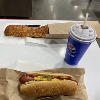 Costco Wholesale - The amazing hot dog combo and barely edible Salty AF chicken bake - Wholesale Stores Near Me - Norwalk, Connecticut