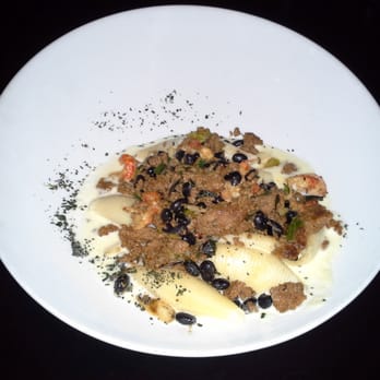 Crave - Pasta shells with black beans and crayfish in cream - a special - New American Near Me - Akron, Ohio