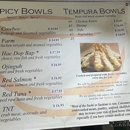 Tempura bowls Tempura bowls