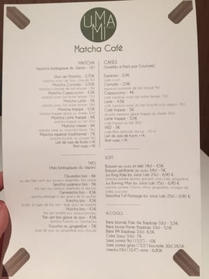 Menu photo 8 Umami Matcha Café Paris, 75 Menu photo 8 Umami Matcha Café Paris, 75