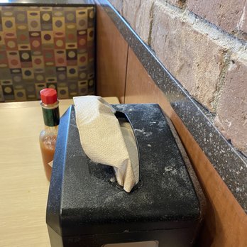 McAlister's Deli - Very dusty napkin dispenser! - Salad Near Me - Wylie, Texas McAlister's Deli - Very dusty napkin dispenser! - Salad Near Me - Wylie, Texas