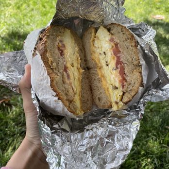 Bagel World - Egg and cheese bagel - Bagels Near Me - Brooklyn, New York