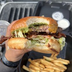 The Salty Pickle - Bacon Avocado Cheese Burger