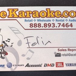 Ace Karaoke - Business card