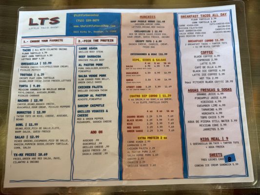 Menu photo 1 Little Taco Shop Houston, TX