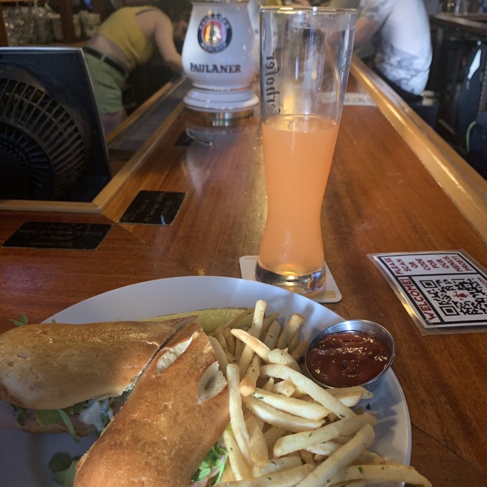Die BierStube - The special - turkey and swiss on a pretzel roll - German Near Me - Seattle, Washington Die BierStube - The special - turkey and swiss on a pretzel roll - German Near Me - Seattle, Washington