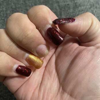 Lavender Nail Lounge - Full set after two weeks. - Nail Salons Near Me - San Diego, California