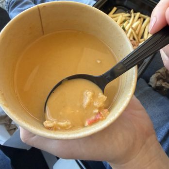 Rogers Fish Co - Lobster bisque (nearly done and still have tons of lobster) - Seafood Near Me - Boston, Massachusetts Rogers Fish Co - Lobster bisque (nearly done and still have tons of lobster) - Seafood Near Me - Boston, Massachusetts