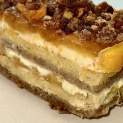 Peach tiramisu