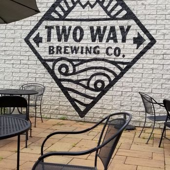 Two Way Brewing Company - tables and chairs outside - Breweries Near Me - Beacon, New York