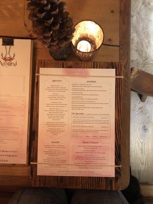 Menu photo 8 Almresi Vail Vail, CO
