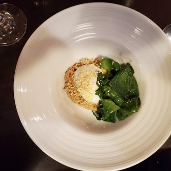 The Shack - Hen of the woods "grits" with a soft egg - New American Near Me - Staunton, Virginia