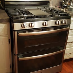 Our new dream range (five burners, including griddle, & two ovens) purchased here for a fantastic price!