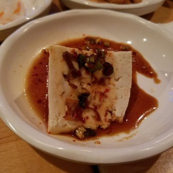 Seoulite's - A soft chunk of tasty tofu in their banchan @Seouite's - Korean Near Me - Berkeley Heights, New Jersey
