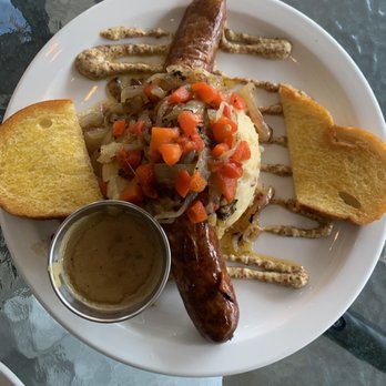 Shenanigans - Lunch serving of Bangers and Mash. If you're hungry order the dinner portion. - Irish Near Me - Dahlonega, Georgia Shenanigans - Lunch serving of Bangers and Mash. If you're hungry order the dinner portion. - Irish Near Me - Dahlonega, Georgia