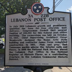 Lebanon Post Office Historical Marker - Lebanon Post Office Historical Marker