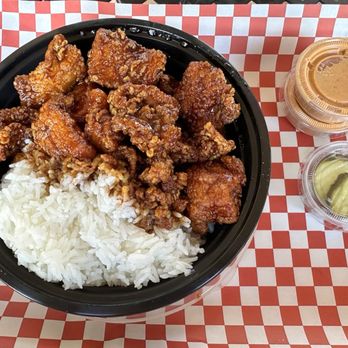 Chicken Party - "Korean" fried nuggets with spicy soy glaze. Not that great but huge portion. - Chicken Shop Near Me - Sacramento, California Chicken Party - "Korean" fried nuggets with spicy soy glaze. Not that great but huge portion. - Chicken Shop Near Me - Sacramento, California
