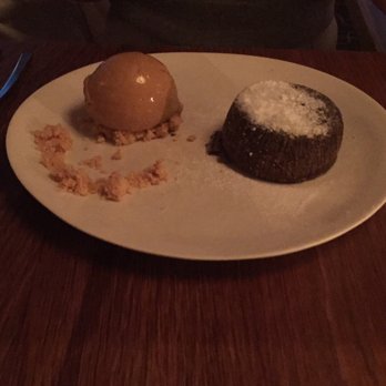 Perry St - Chocolate lava cake with salted caramel ice cream - New American Near Me - New York, New York Perry St - Chocolate lava cake with salted caramel ice cream - New American Near Me - New York, New York