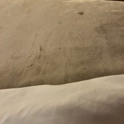 Bradley International Inn - Stains on bed