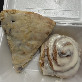 The Baked Bird - Cinnamon roll and scone. - Breakfast & Brunch Near Me - San Antonio, Texas