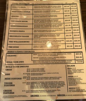 Menu photo 2 Big Mario's Pizza Seattle, WA