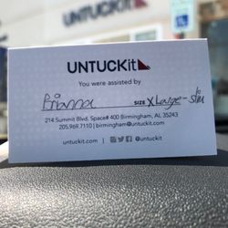 UNTUCKit - Store and Brianna's Biz card
