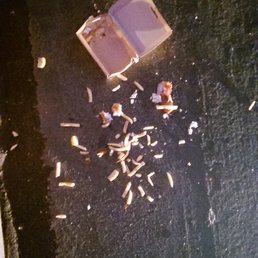 a box of cigarettes on the ground a box of cigarettes on the ground
