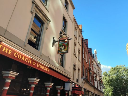 Photo of The Coach & Horses - London, XGL, GB. Sign