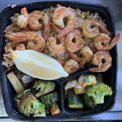 Hibachi Miami Japanese Grill - Shrimp Dinner w/ Hibachi Rice and Vegetables