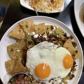 Cafe Agora - Chilaquiles with chorizo added...so fresh and packed with flavor!!! - Breakfast & Brunch Near Me - Menomonee Falls, Wisconsin