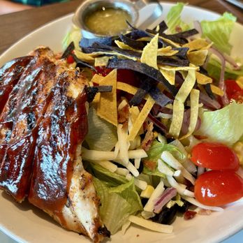 Burtons Grill & Bar - BBQ glazed chicken salad - New American Near Me - Plantation, Florida Burtons Grill & Bar - BBQ glazed chicken salad - New American Near Me - Plantation, Florida